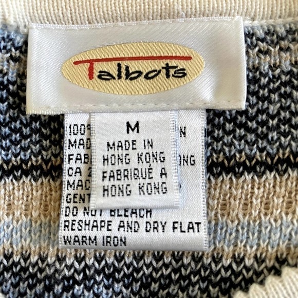 Talbots | Vintage Geo Pattern Cardigan Knitted Sweater | Size: Medium - Picture 4 of 8